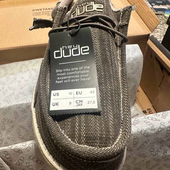 HEY DUDE WALLY FUNK HERRINGBONE NUT 10 - Picture 1 of 5